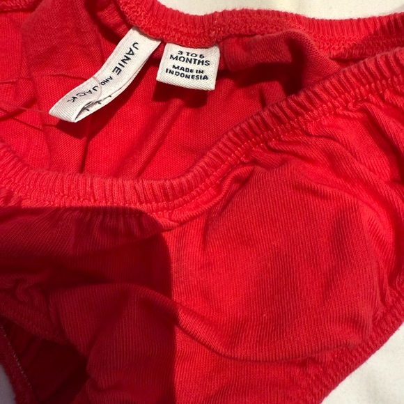 Janie and Jack Red and Cream Floral Dress - Picture 6 of 6